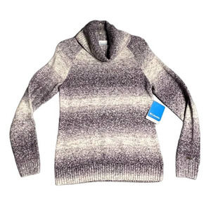 Columbia Sportswear Company Cowel neck cable knit sweater, size medium purple